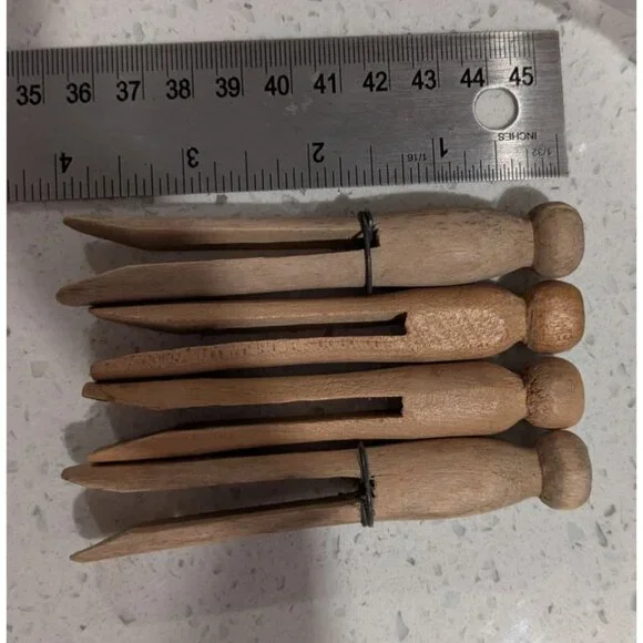 Vintage Wooden Clothespins 1 gallon bag rustic laundry craft - Picture 11 of 11
